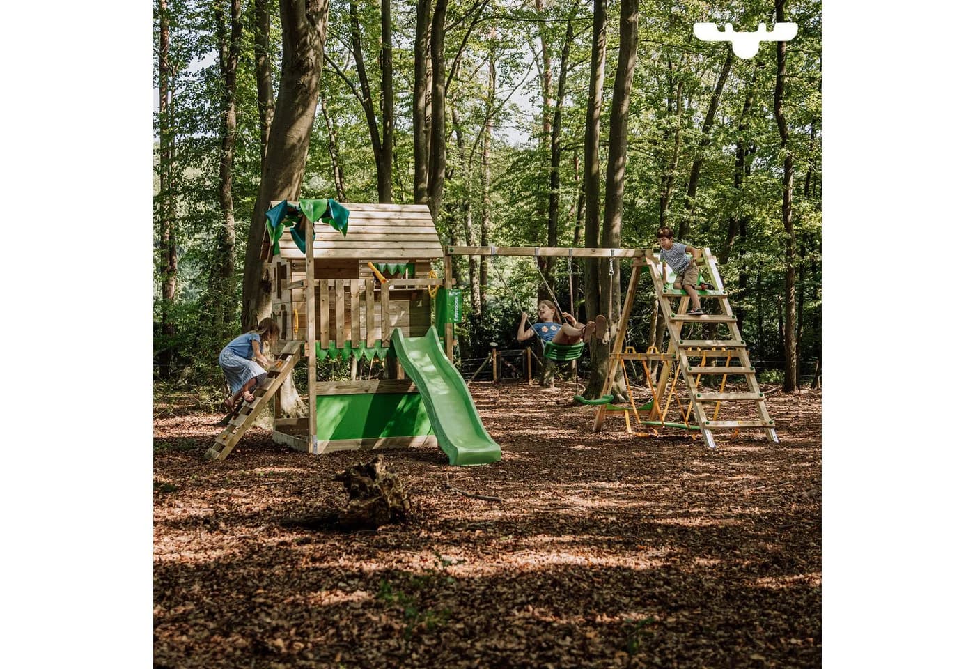 FATMOOSE Spielturm TikaTaka Town XXL mit SurfSwing & Wellenrutsche - Bild 5