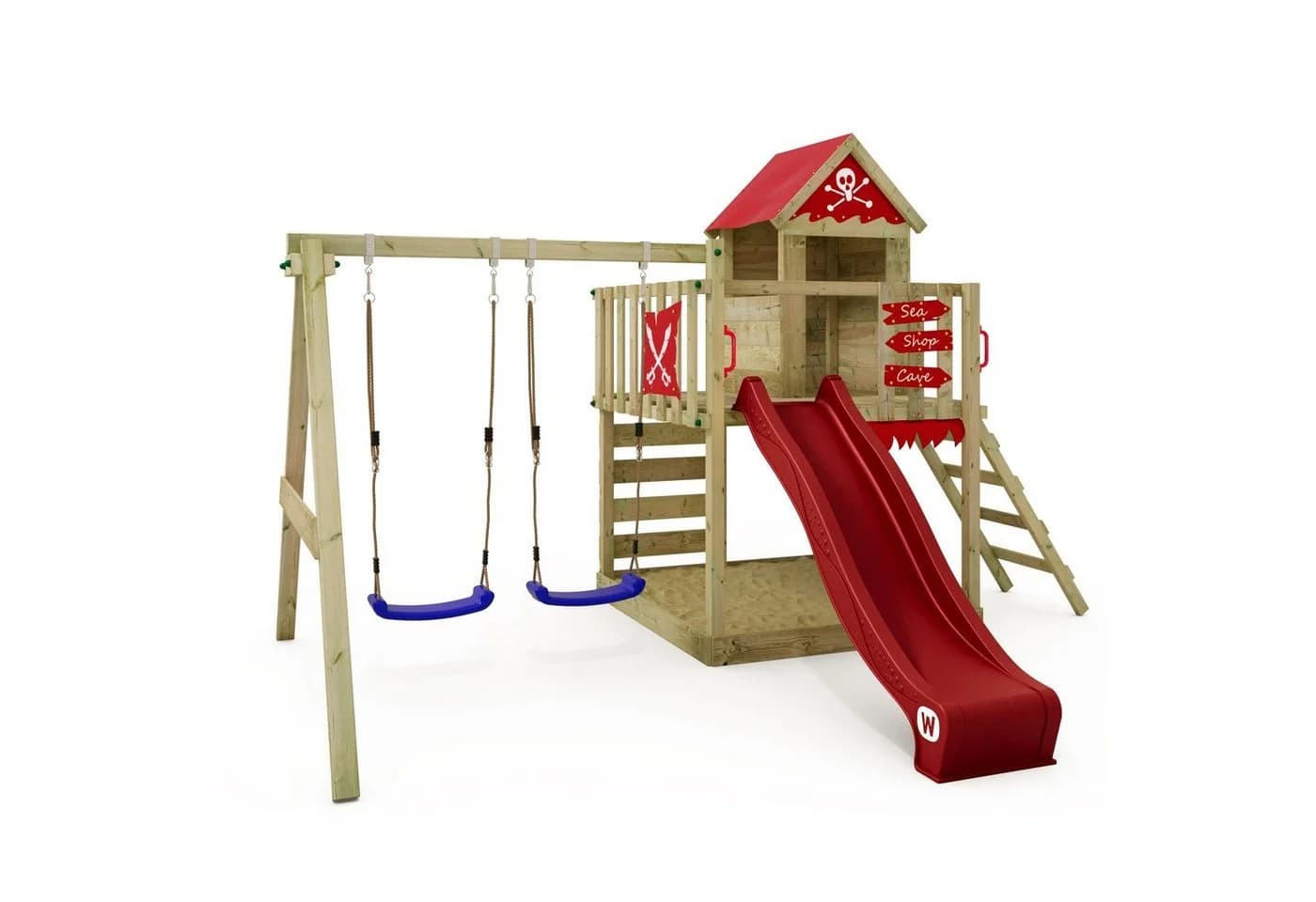 Wickey Spielturm Smart Cave mit Schaukel, Rutsche & Sandkasten - Bild 2