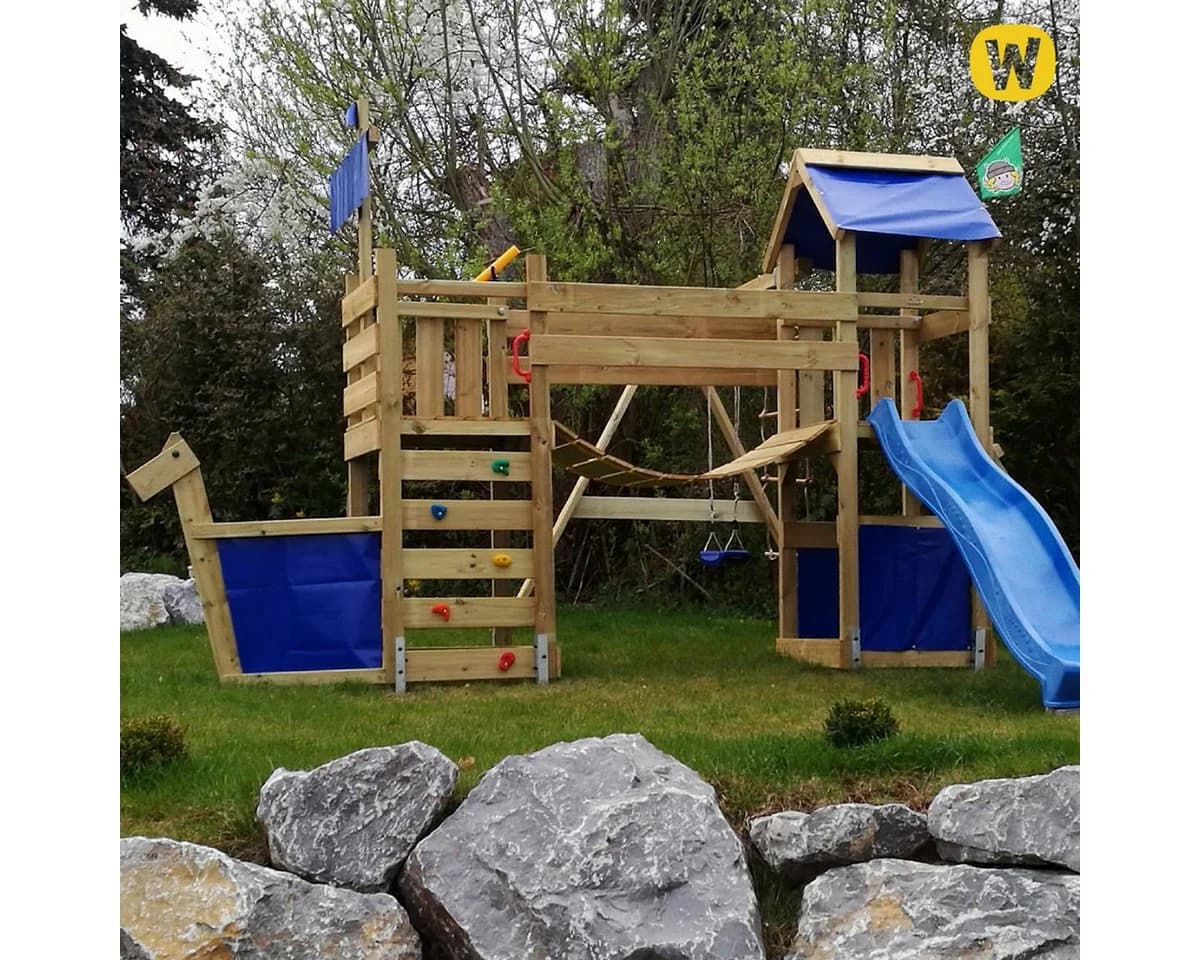 Wickey Spielturm StormFlyer Klettergerüst Schiffsoptik Rutsche Kletterwand - Bild 5