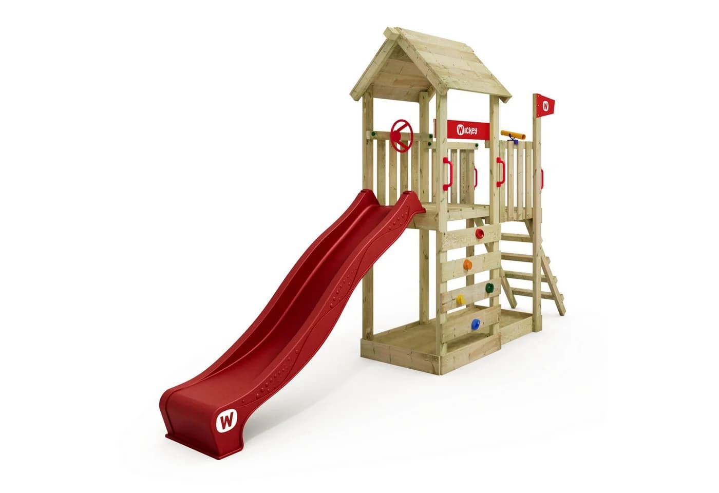 Wickey Spielturm JoyFlyer Garten-Klettergerüst mit Wellenrutsche & Sandkasten - Bild 2