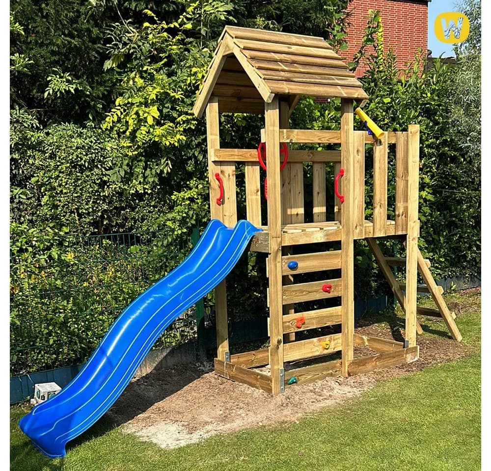 Wickey Spielturm JoyFlyer Garten-Klettergerüst mit Wellenrutsche & Sandkasten - Bild 5