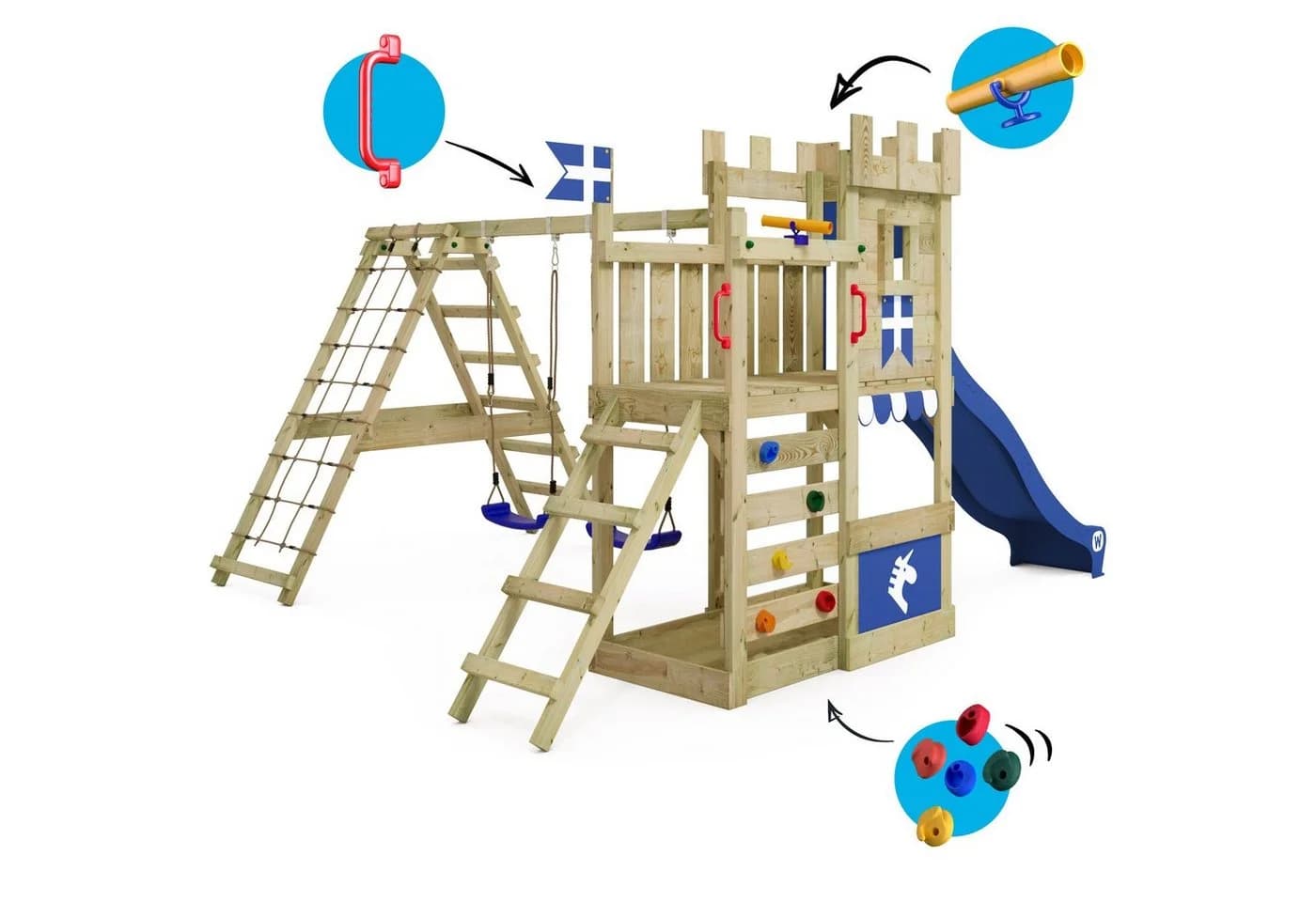Wickey Spielturm DragonFlyer Stelzenhaus Ritterburg Grau