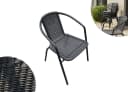 LC Garden Garvista Stapelstuhl Schwarz Gartenstuhl mit Armlehnen Bild 2