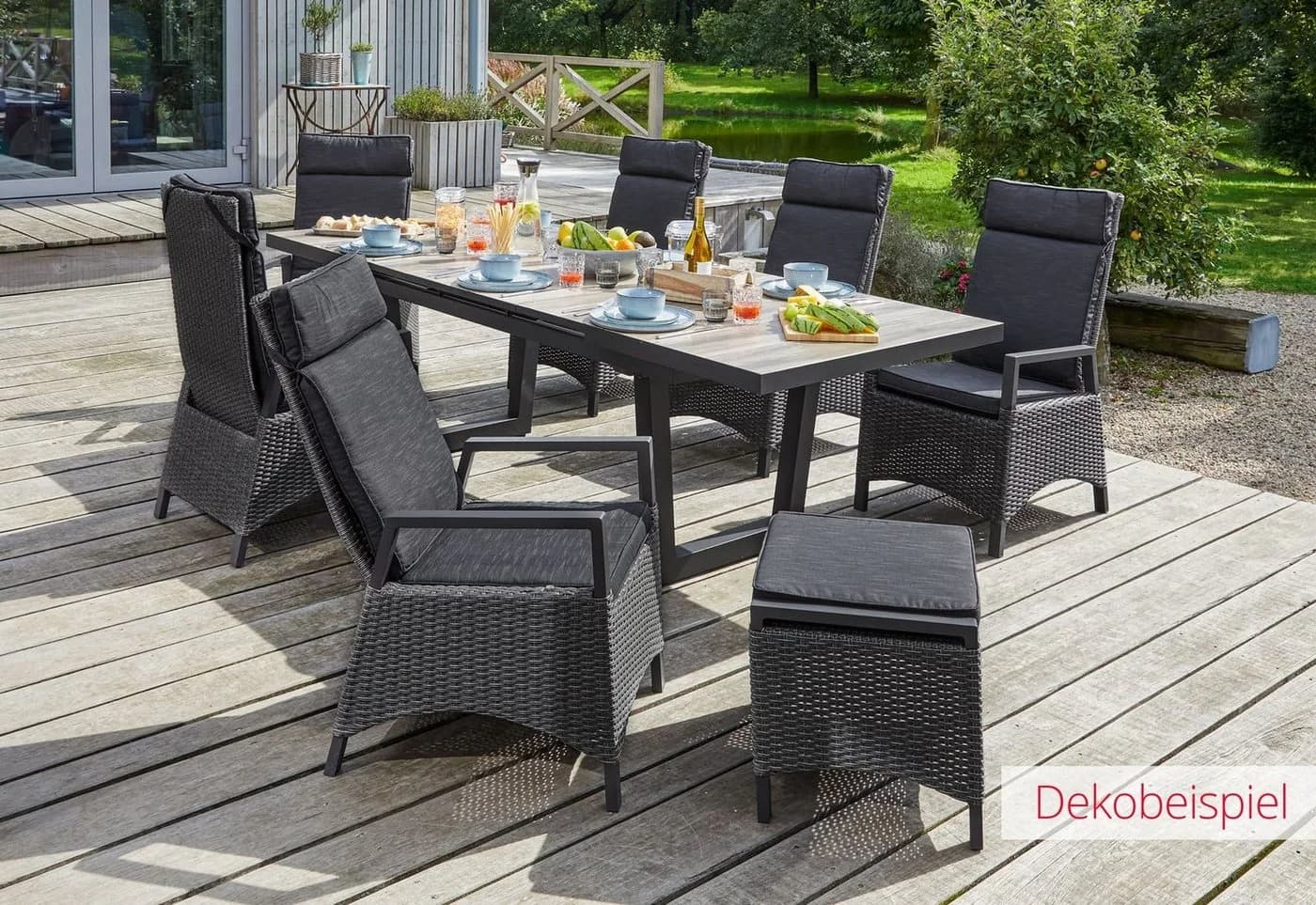 LC Garden Keramo Gartenstuhl Grau Aluminium