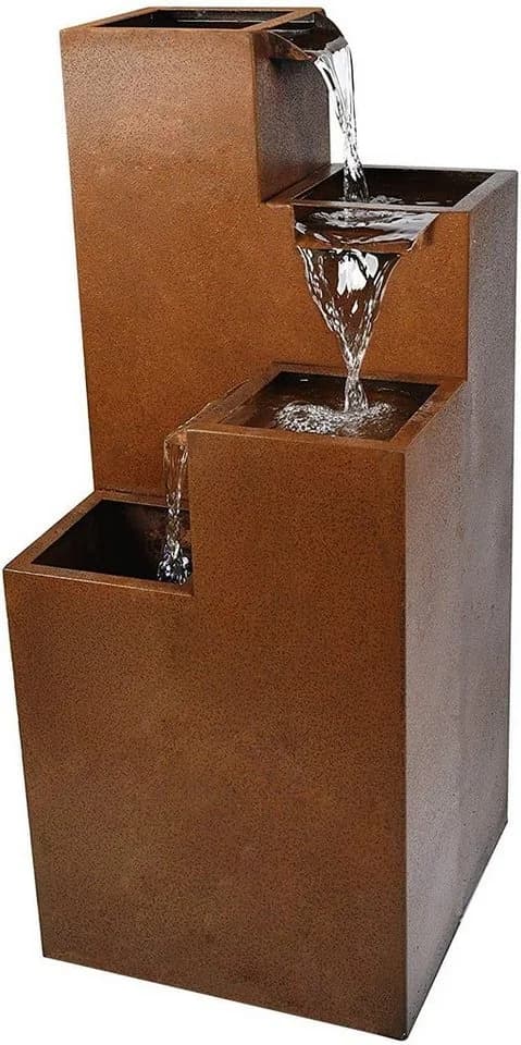 Köhko Gartenbrunnen Ribero Cortenstahl mit LED Wasserspiele - Bild 4