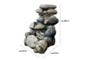 Köhko Gartenbrunnen Kieselstein Naturstein-Optik mit LED Bild 1