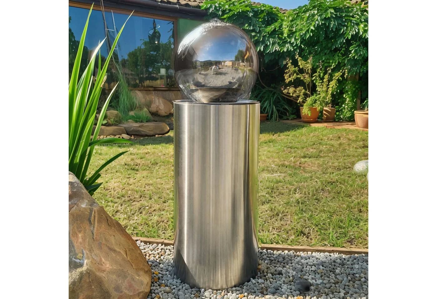 Köhko Kugelbrunnen Edelstahl mit LED-Beleuchtung - Bild 4