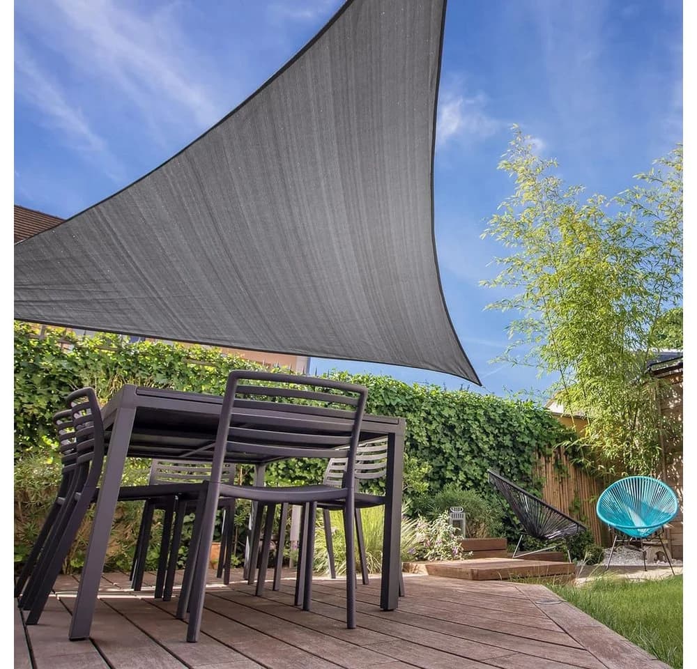 Lumaland Sonnensegel Rechteck 2x3m UV-Schutz 90% Weiß HDPE