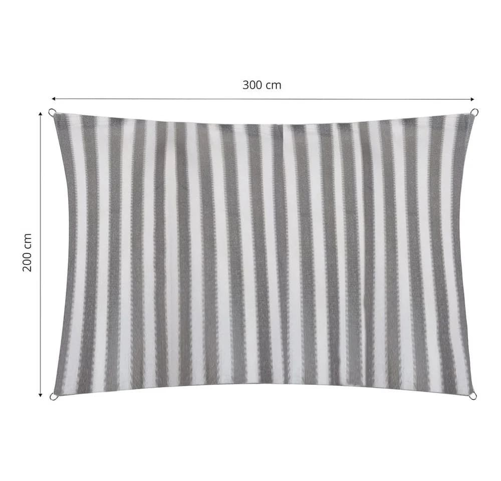 Lumaland Sonnensegel Rechteck 2x3m UV-Schutz 90% Weiß HDPE - Bild 4