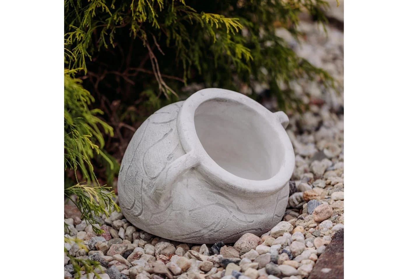 gartendekoparadies.de Pflanzkübel Amphore Grau Beton Frostsicher - Bild 2