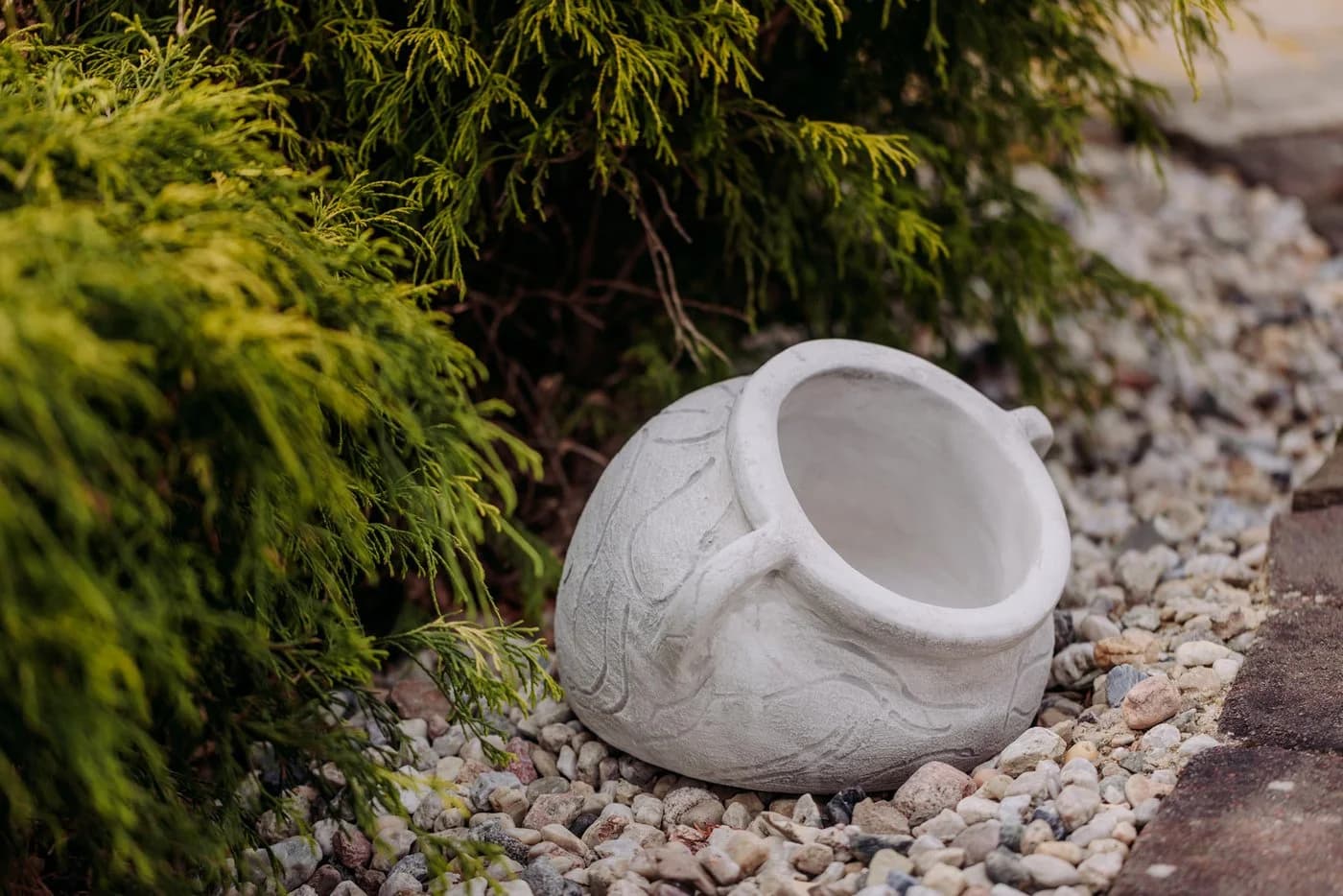 gartendekoparadies.de Pflanzkübel Amphore Grau Beton Frostsicher - Bild 3