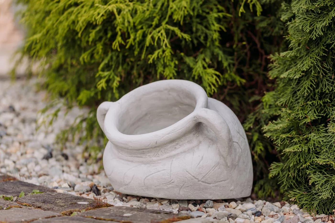 gartendekoparadies.de Pflanzkübel Amphore Grau Beton Frostsicher - Bild 4