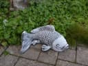 gartendekoparadies.de Gartenfigur Saragoi-Fisch Grau Frostsicher Bild 4