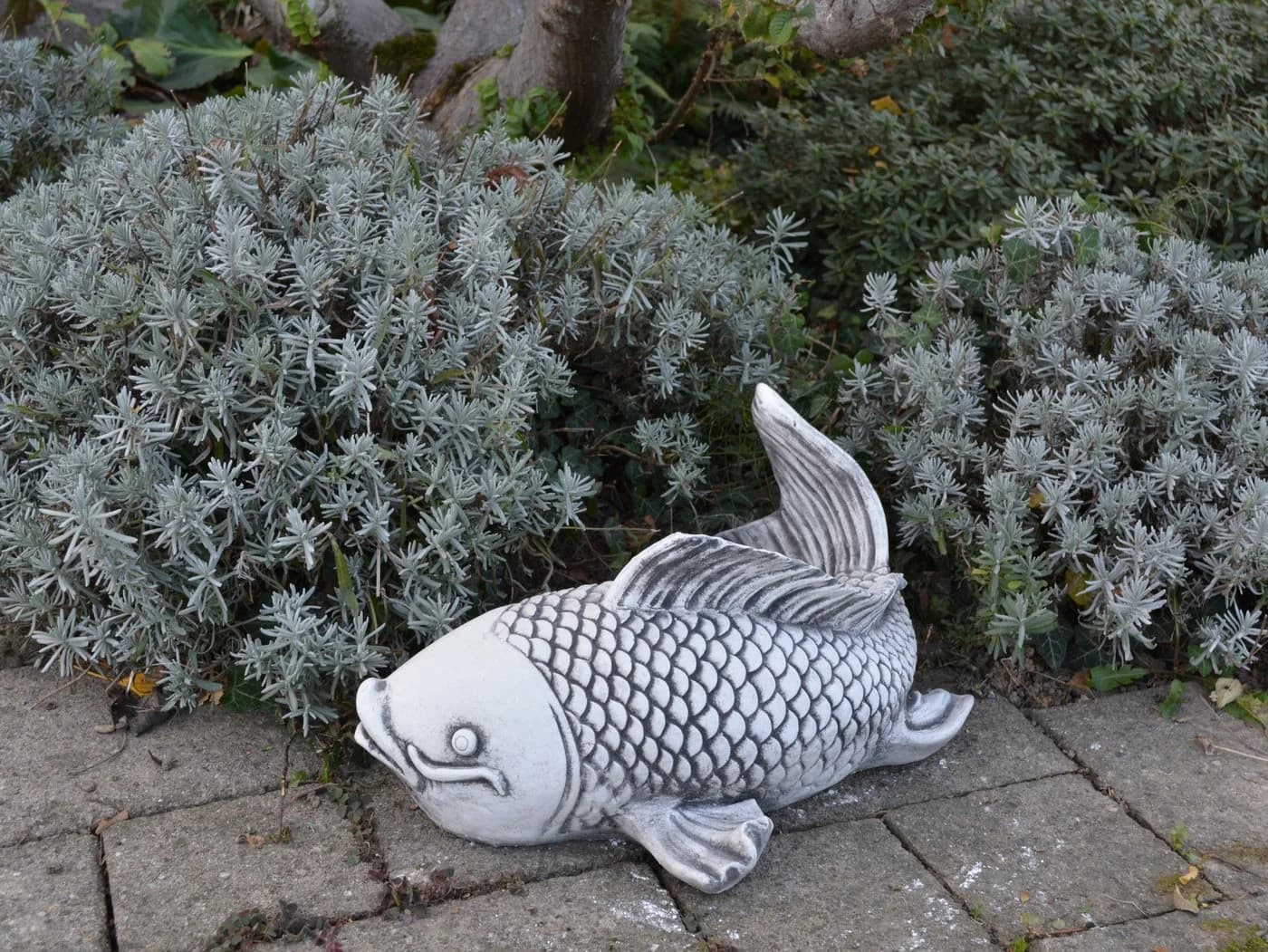 gartendekoparadies.de Gartenfigur Saragoi-Fisch Grau Frostsicher - Bild 5