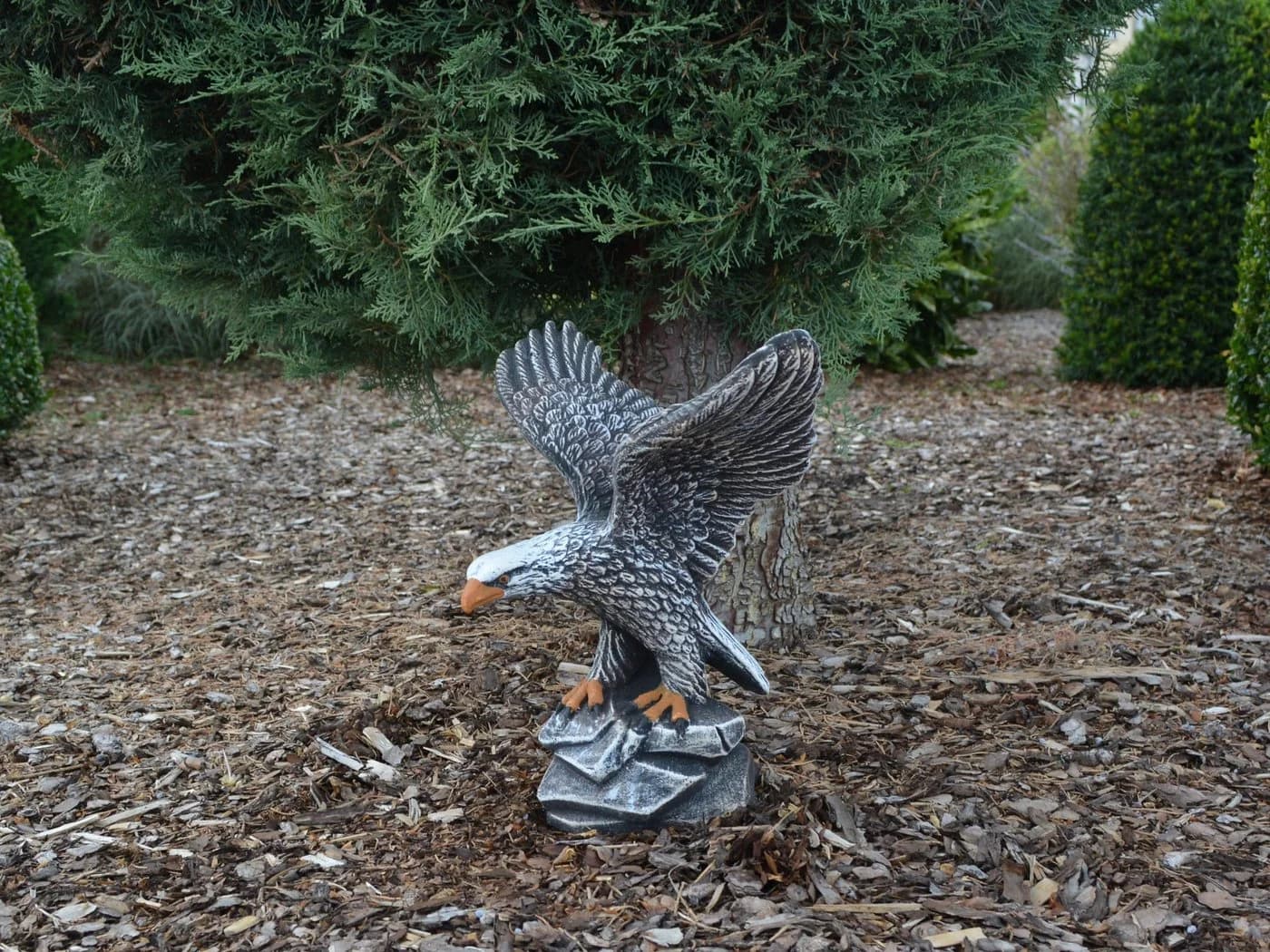 gartendekoparadies.de Gartenfigur Adler Steinfigur Grau - Bild 3