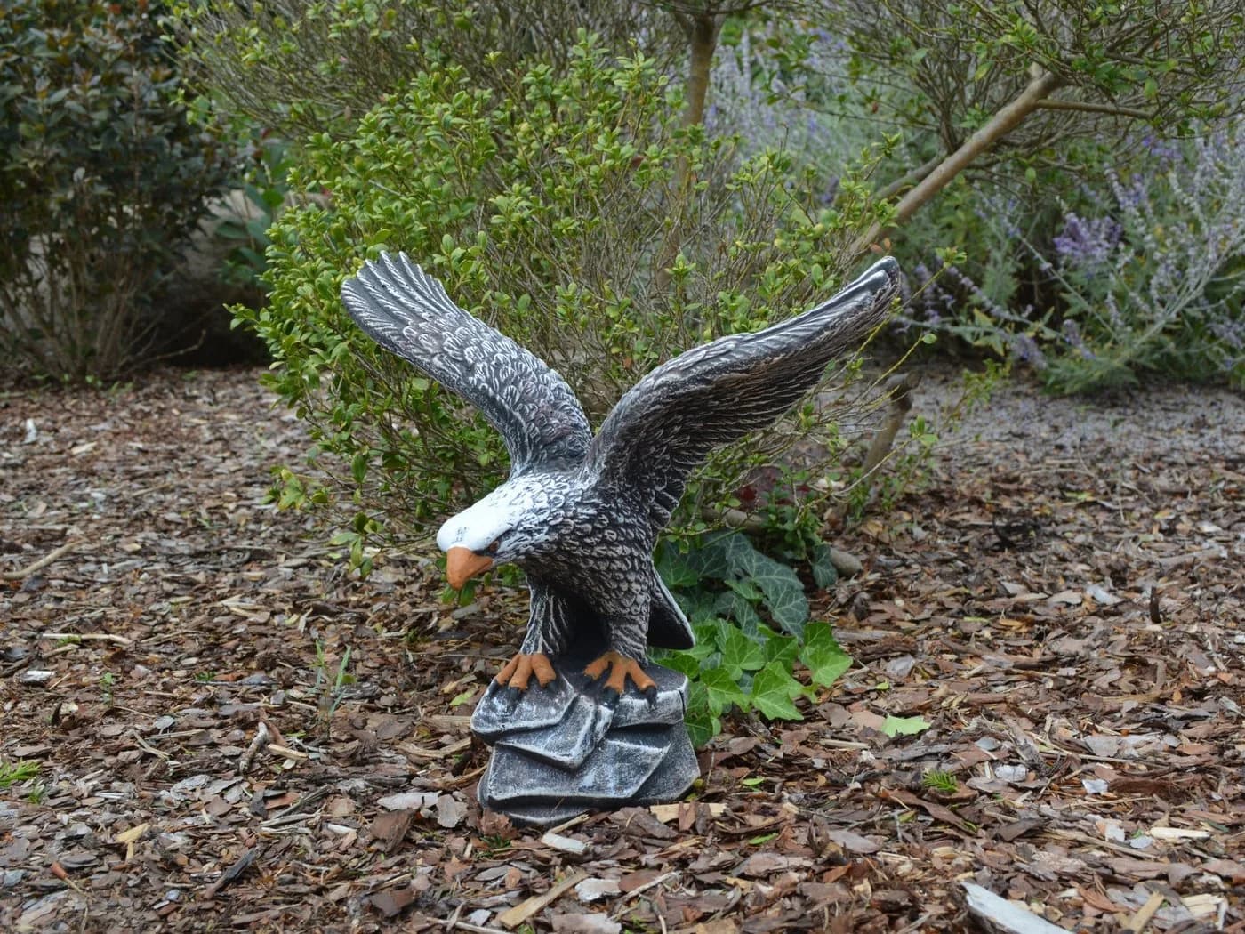 gartendekoparadies.de Gartenfigur Adler Steinfigur Grau - Bild 4