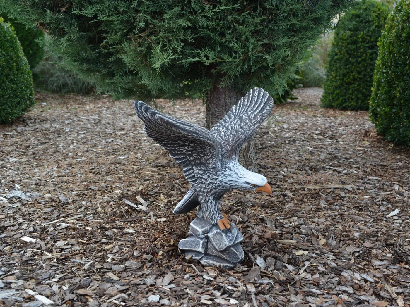 gartendekoparadies.de Gartenfigur Adler Steinfigur Grau - Bild 5