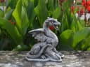 gartendekoparadies.de Gartenfigur Sagenhafter Drache Grau Bild 3