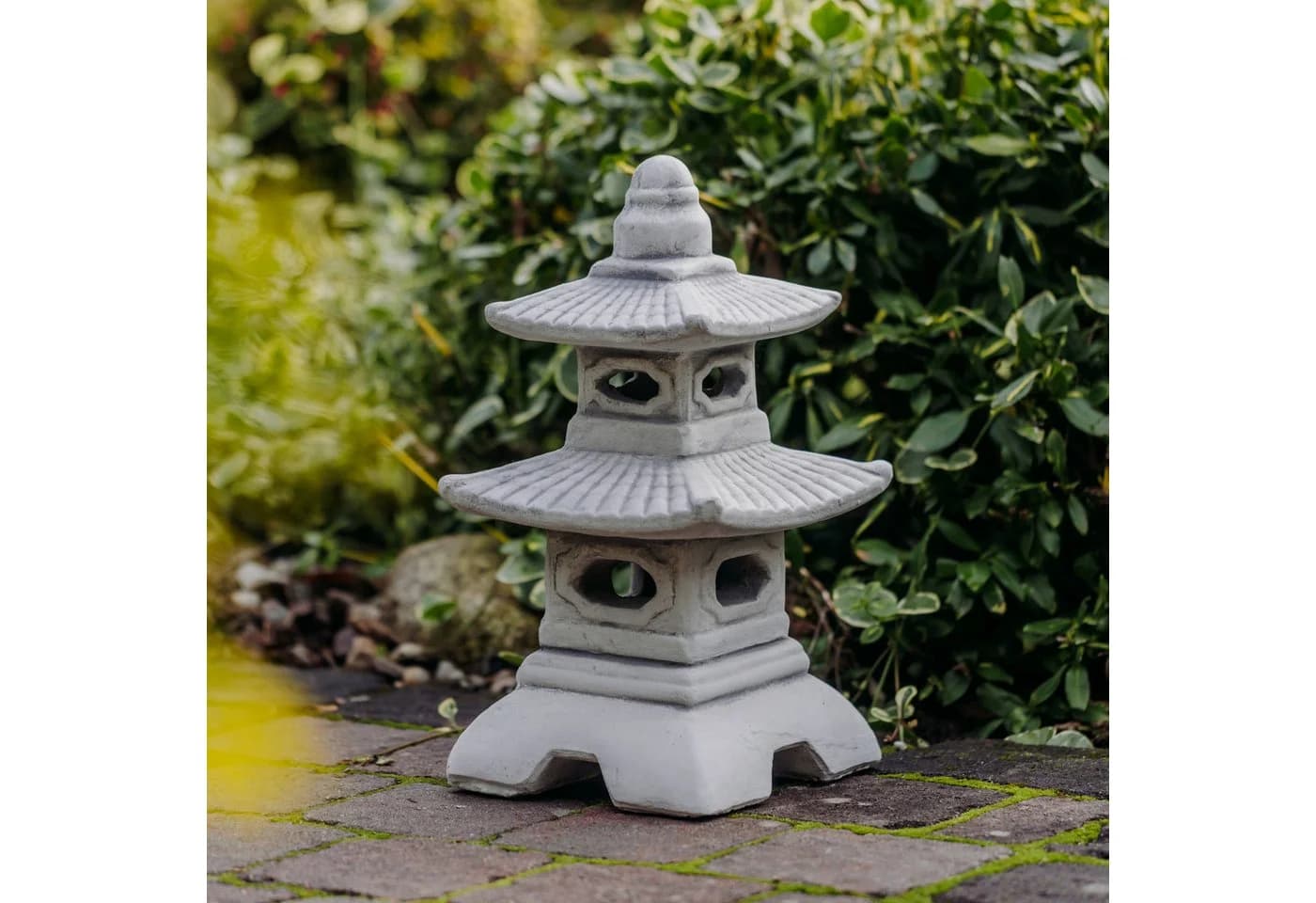 Gartendekoparadies.de Japanische Pagode Steinlaterne Grau - Bild 2