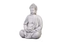 gartendekoparadies.de Buddha Steinfigur Grau Frostsicher Bild 1