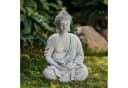 gartendekoparadies.de Buddha Steinfigur Grau Frostsicher Bild 3