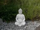 gartendekoparadies.de Buddha Steinfigur Grau Frostsicher Bild 4