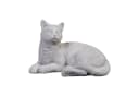 gartendekoparadies.de Gartenfigur Liegende Katze Grau Stein Bild 1