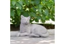 gartendekoparadies.de Gartenfigur Liegende Katze Grau Stein Bild 2