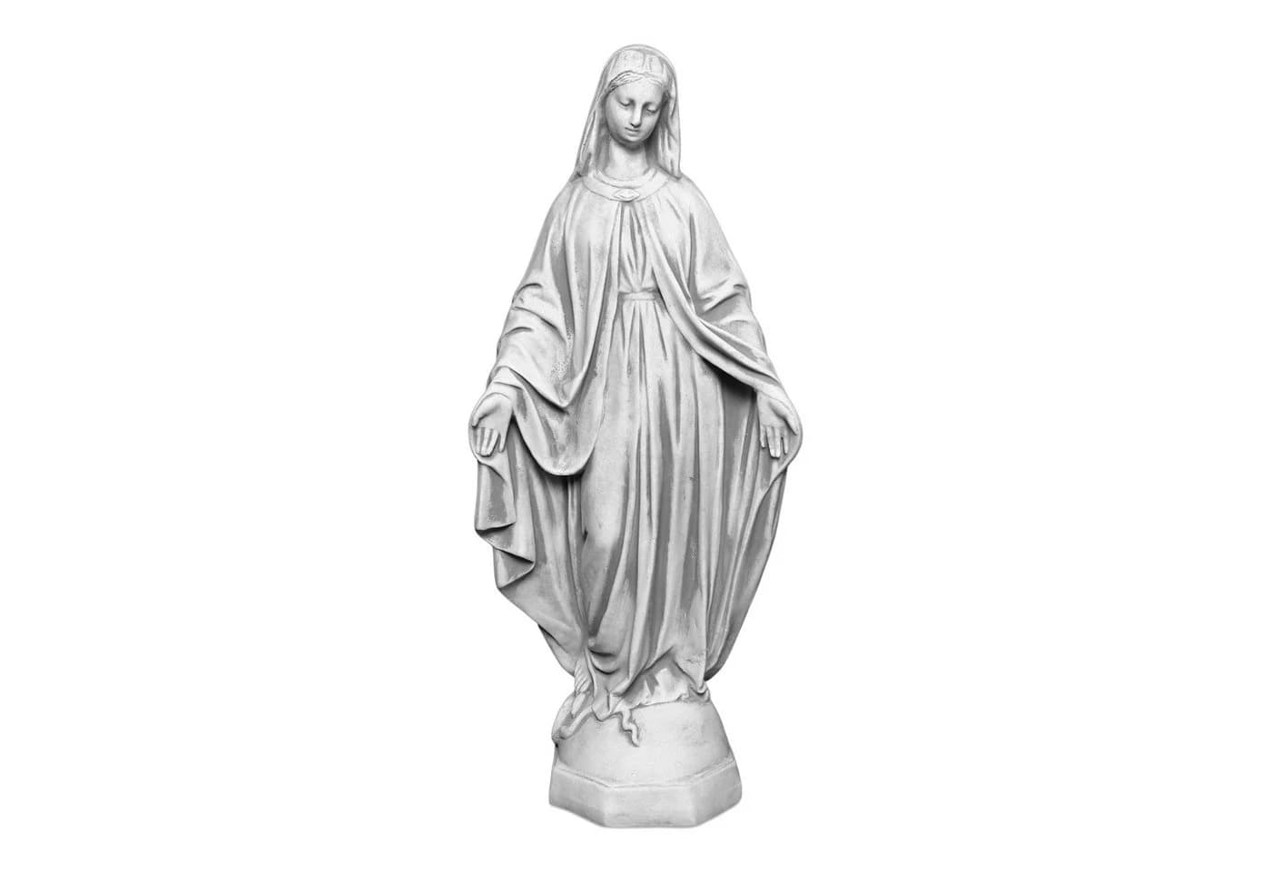 gartendekoparadies.de Gartenfigur Statue Madonna Mutter Maria Steinfigur Grau