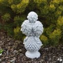 Gartenfigur Engel auf Kugel Grabengel Steinfigur 37 cm 6 kg Frostsicher Bild 4