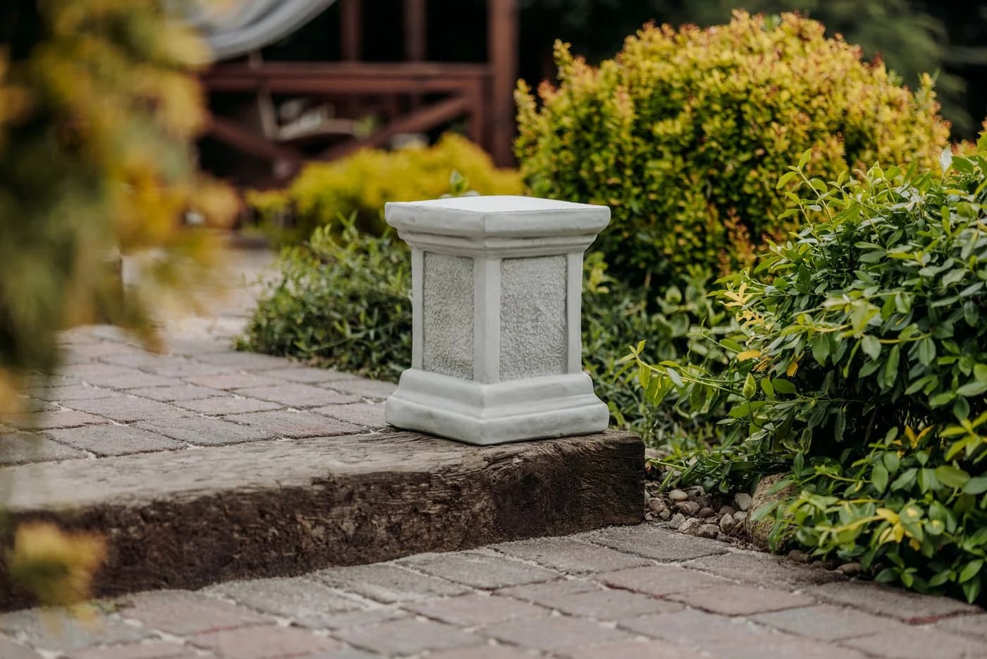 gartendekoparadies.de Gartensockel Steinsockel Grau