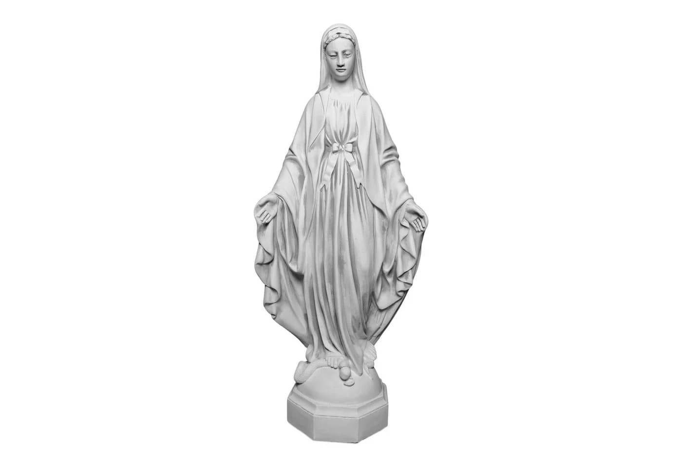 gartendekoparadies.de Gartenfigur Madonna Stein Grau Frostsicher