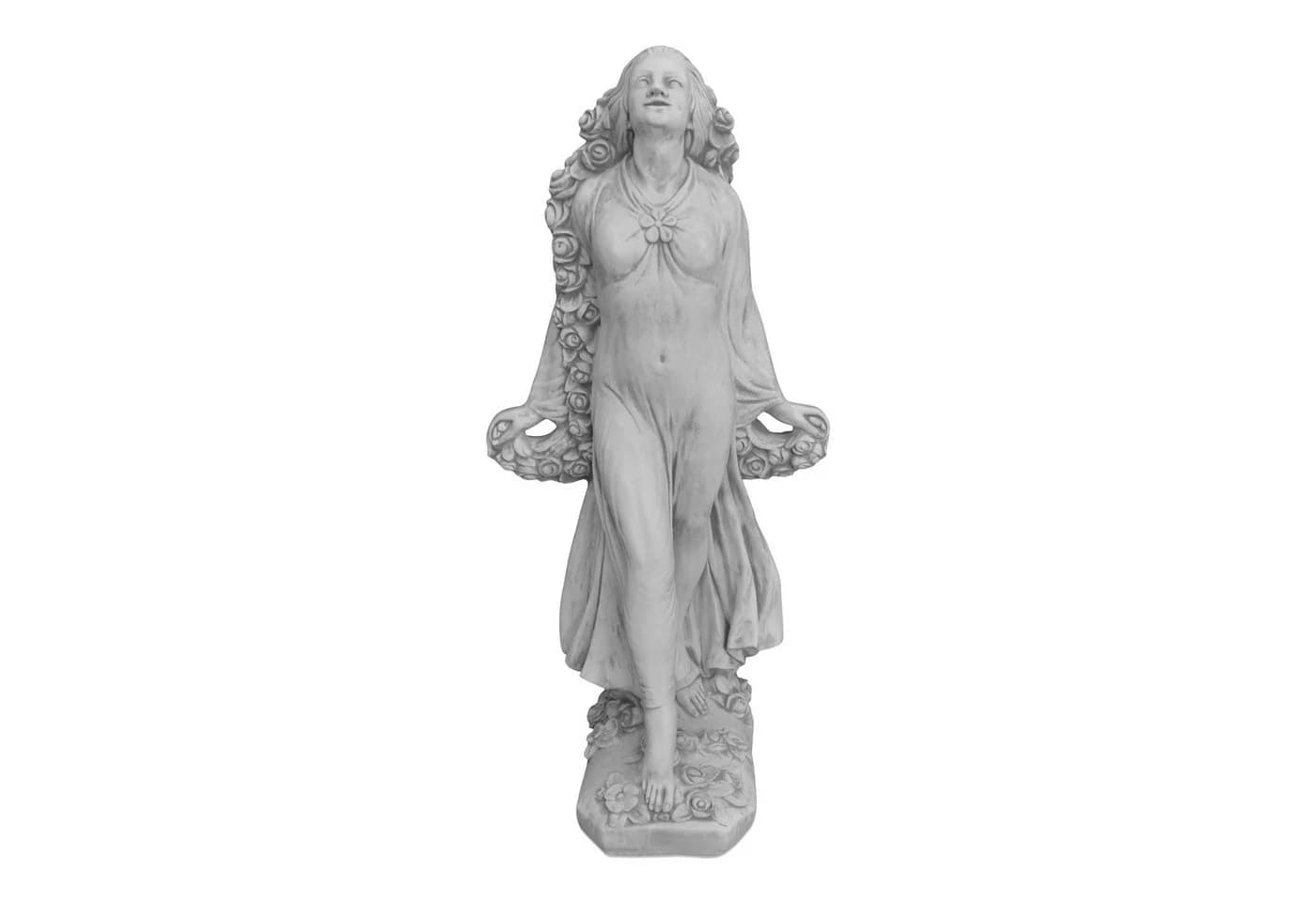 gartendekoparadies.de Gartenfigur Flora Steinfigur Grau Frostsicher