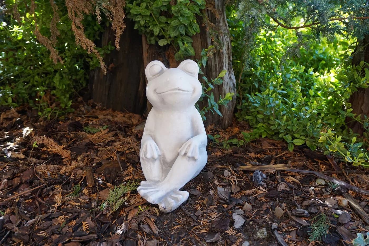 gartendekoparadies.de Gartenfigur Froggi Frosch Frostsicher Grau - Bild 4