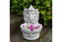 Gartendekoparadies.de Ganesha Steinfigur Grau Frostsicher Bild 2