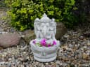 Gartendekoparadies.de Ganesha Steinfigur Grau Frostsicher Bild 3