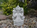 Gartendekoparadies.de Ganesha Steinfigur Grau Frostsicher Bild 4