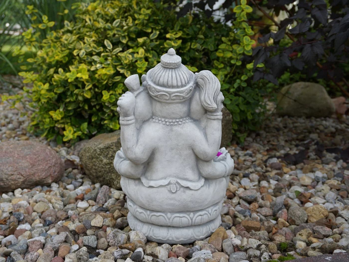 Gartendekoparadies.de Ganesha Steinfigur Grau Frostsicher - Bild 4