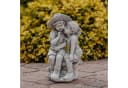 gartendekoparadies.de Gartenfigur Junge und Mädchen Figur Steinfigur 43 cm Bild 2