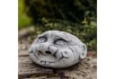 Gartenfigur Lustiges Gesicht Steinkopf Grau Frostsicher Bild 2