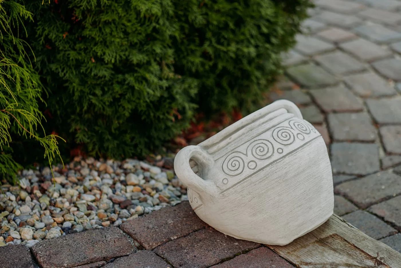 gartendekoparadies.de Pflanzkübel Amphore mit Spiralrelief 30 cm - Bild 3