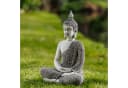 gartendekoparadies.de Thailändische Buddha Statue Grau Steinguss 49 cm Bild 1