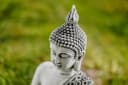 gartendekoparadies.de Thailändische Buddha Statue Grau Steinguss 49 cm Bild 4