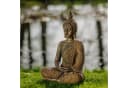 gartendekoparadies.de Thailändische Buddha Statue Gold Steinguss Gartenfigur Bild 1