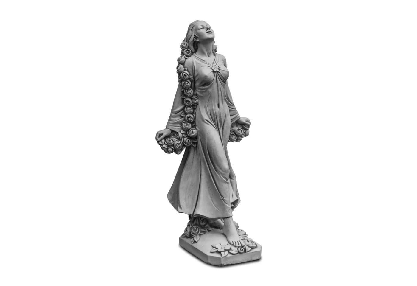 Gartenfigur Flora Statue Grau Römische Göttin Frostsicher