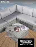 BIXENTE Gartenlounge-Set Polyrattan 5-Sitzer mit Tisch und Eisfach Bild 3