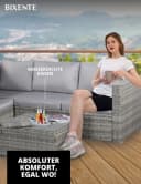 BIXENTE Gartenlounge-Set Polyrattan 5-Sitzer mit Tisch und Eisfach Bild 4