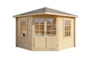 Alpholz Gartenhaus Monica 5-Eck Holz Naturbelassen Bild 5