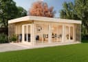 Alpholz Gardenlounge Viva B Gartenhaus 44mm Wandstärke Naturbelassen Bild 2
