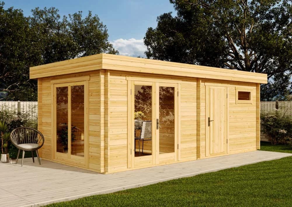 Alpholz Gartenhaus Vönix Pinie imprägniert 40mm Wandstärke - Bild 2
